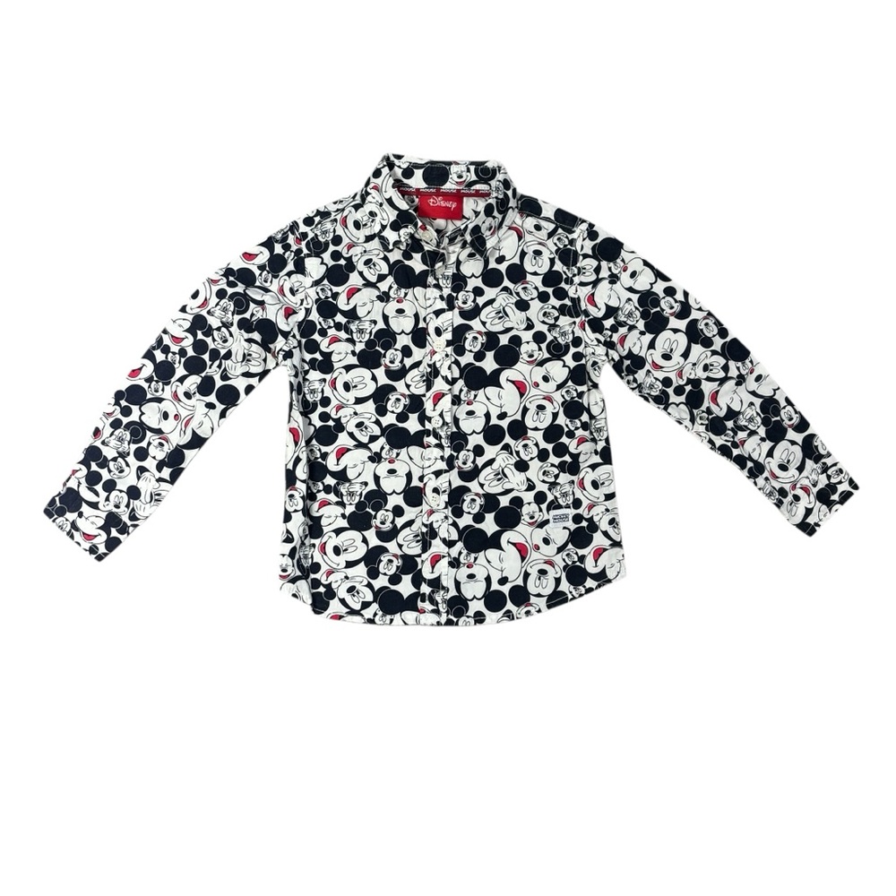 Disney Kids Mickey‎ Mouse Long Sleeve Button Down Shirt - 2